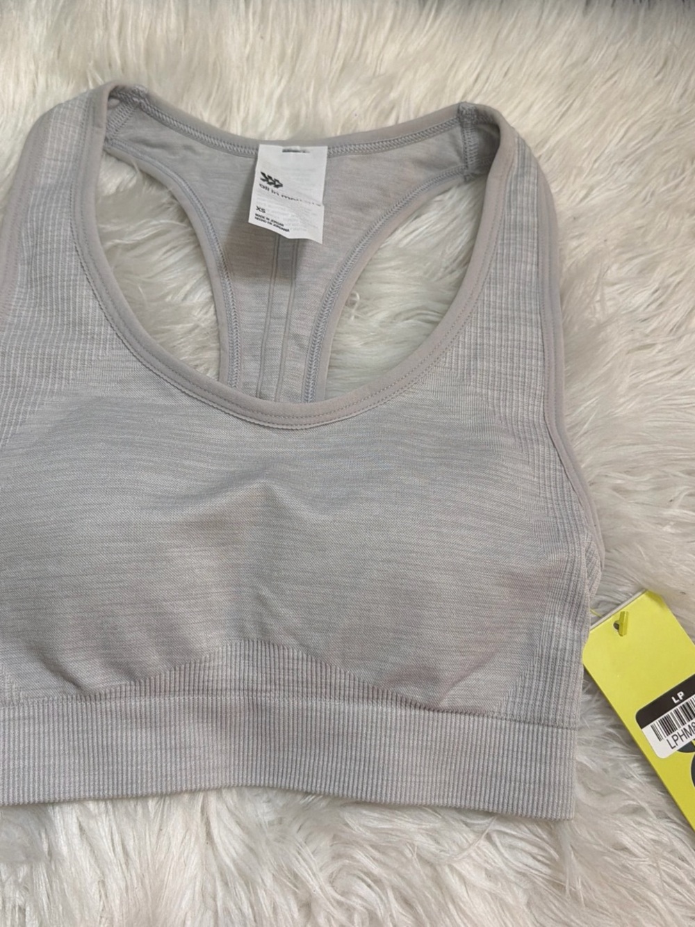 all in motion Light Gray Seamless Racerback Sports Bra